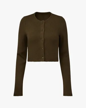 Boxy Crewneck Cardigan