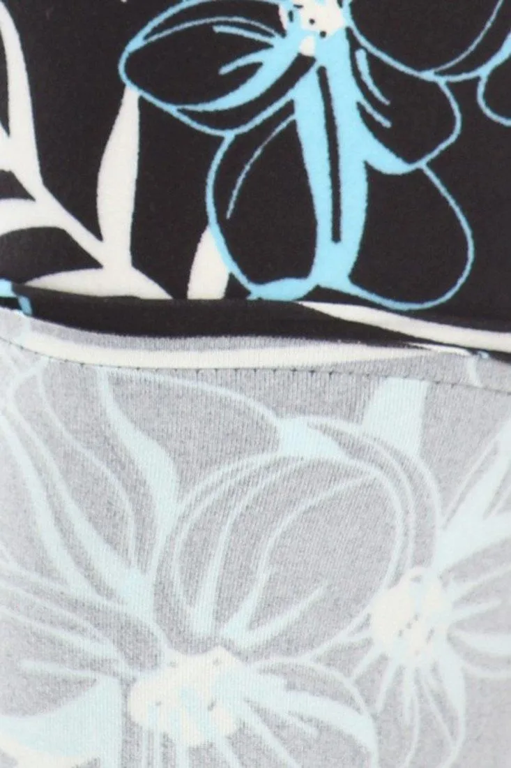 Deep Plumeria Design Plus Size Leggings