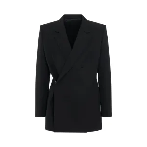 Egonic Double Breasted Jacket in Black