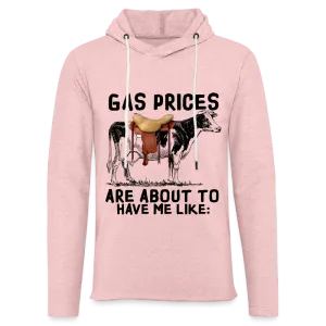 Gas Prices Lightweight Terry Hoodie (Cow with Saddle)