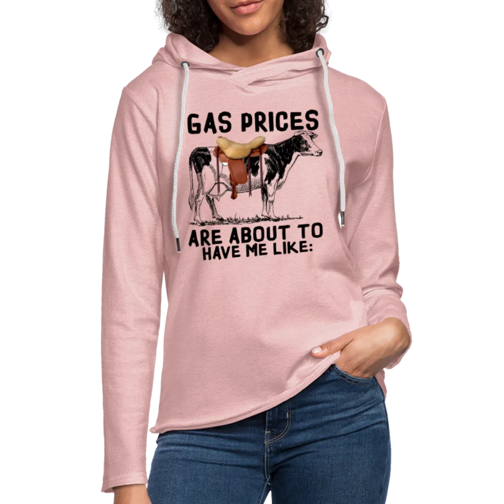 Gas Prices Lightweight Terry Hoodie (Cow with Saddle)
