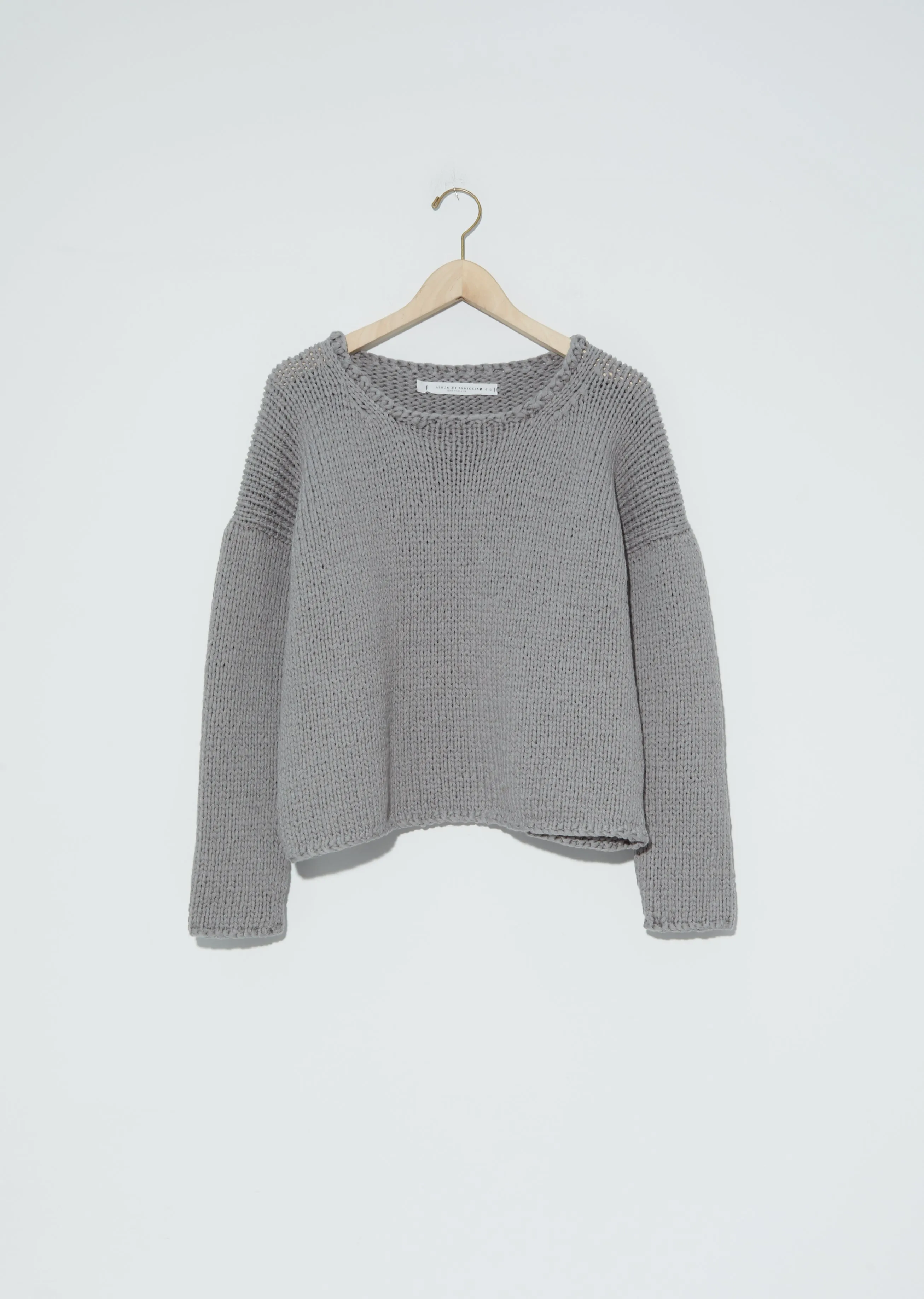Hand Knit Pullover — Grey