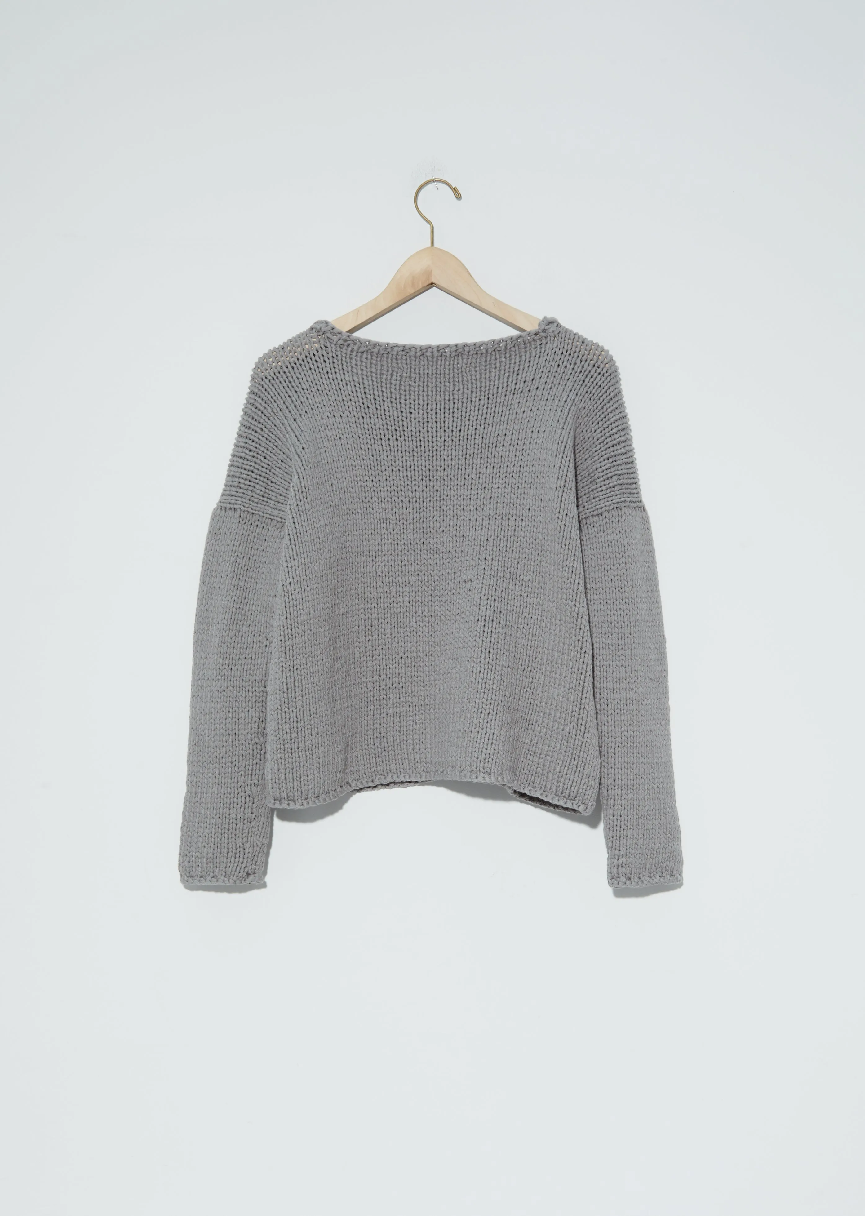 Hand Knit Pullover — Grey