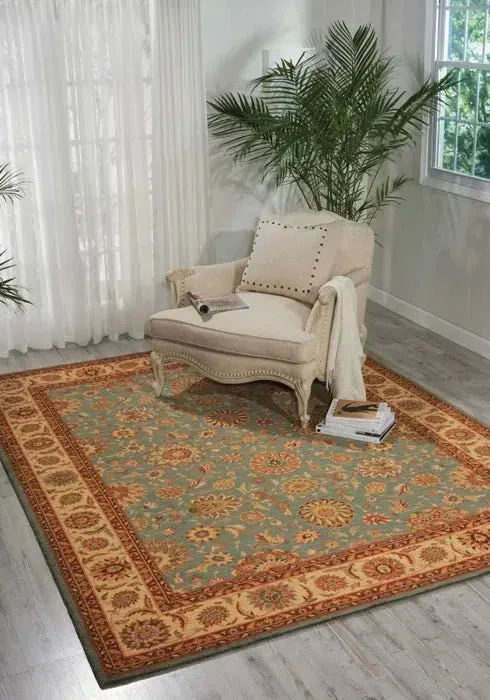 Living Treasures LI05 Aqua Rug