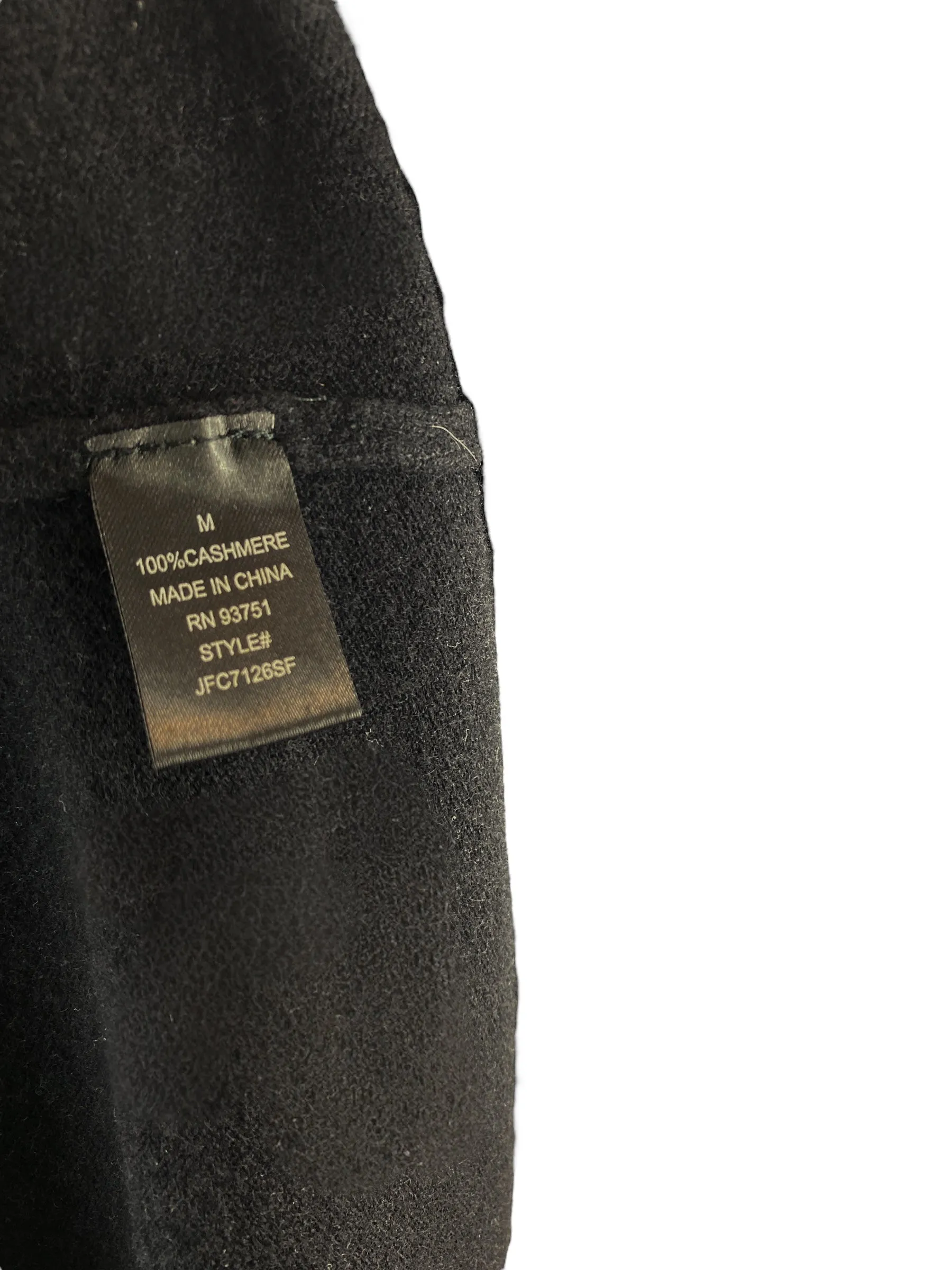 Lusso Cashmere Women's Cashmere Open Cardigan Sweater Black Size M
