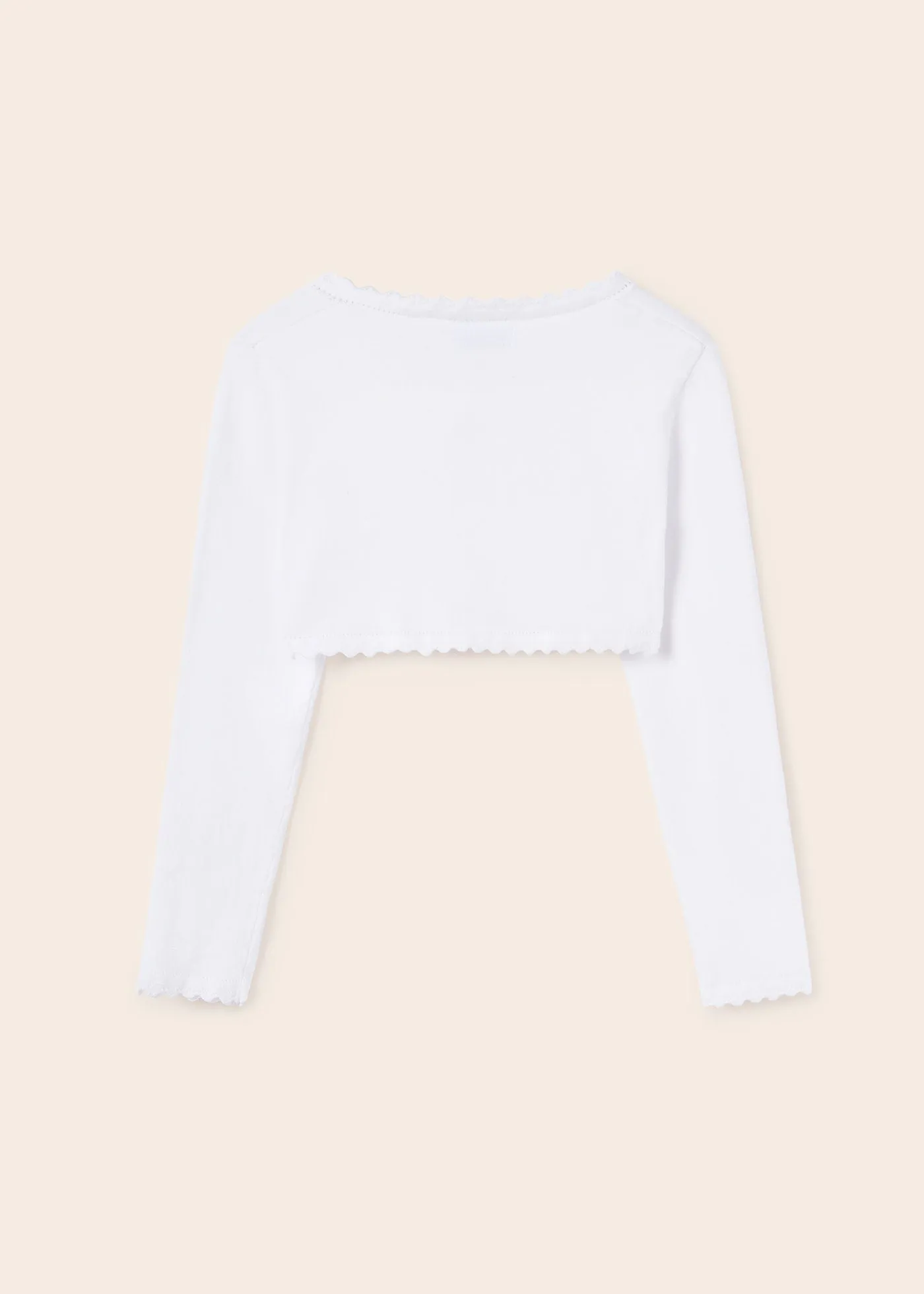 Mayoral Junior Basic Knit Bolero Cardigan _White 332-95