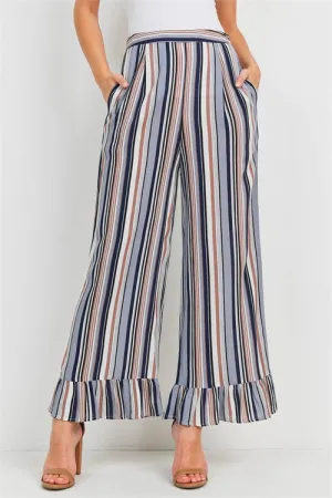 Navy Blue Stipe Boho Pants