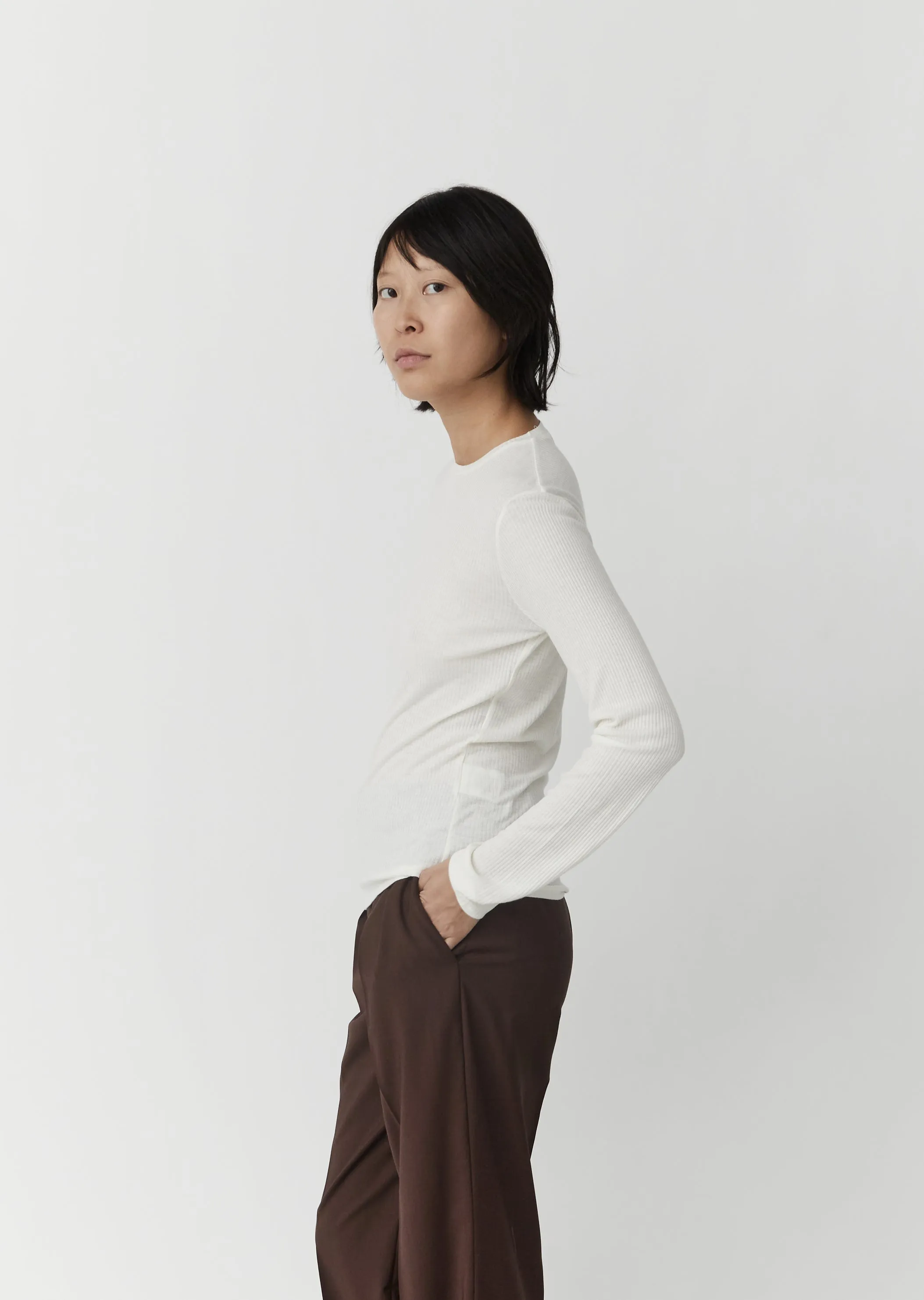 Ortigia Long Sleeve Tee — Ivory