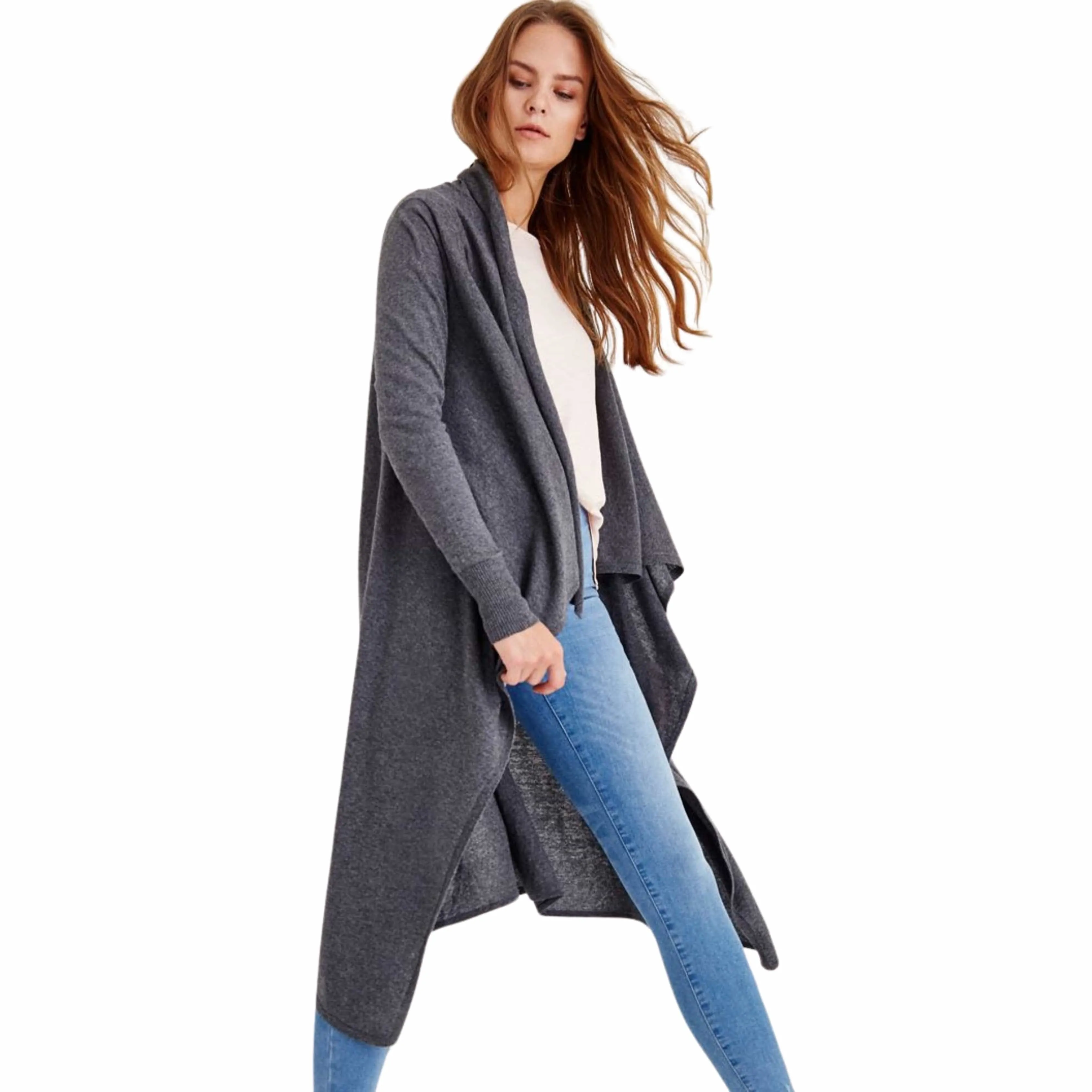 OXXO - Long Sleeve Asymmetric Cardigan