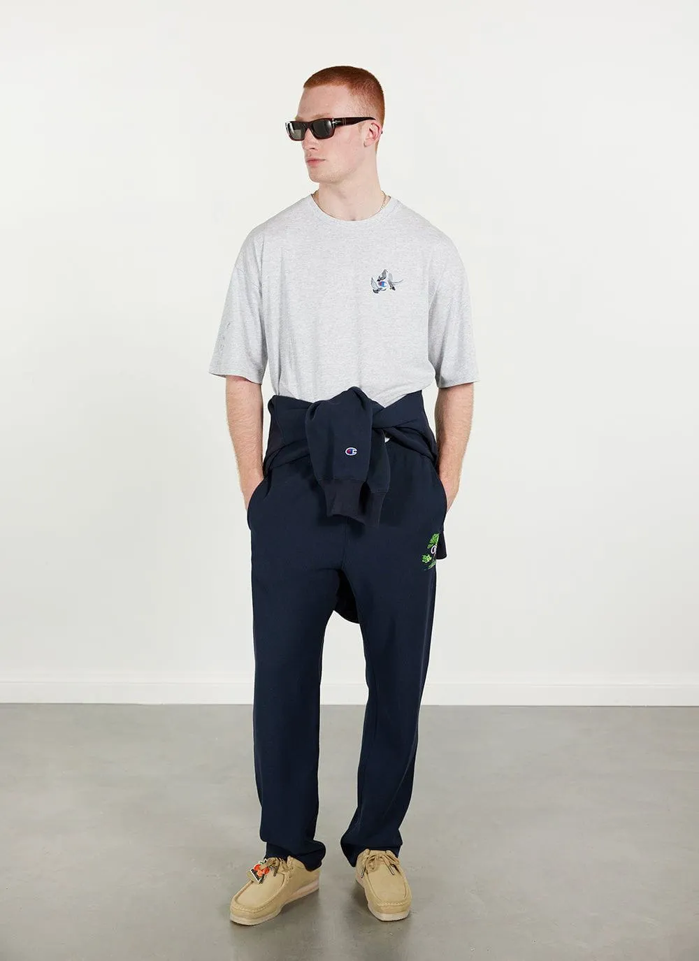 Pigeon Oversized T Shirt | Champion and Percival | Heather Grey
