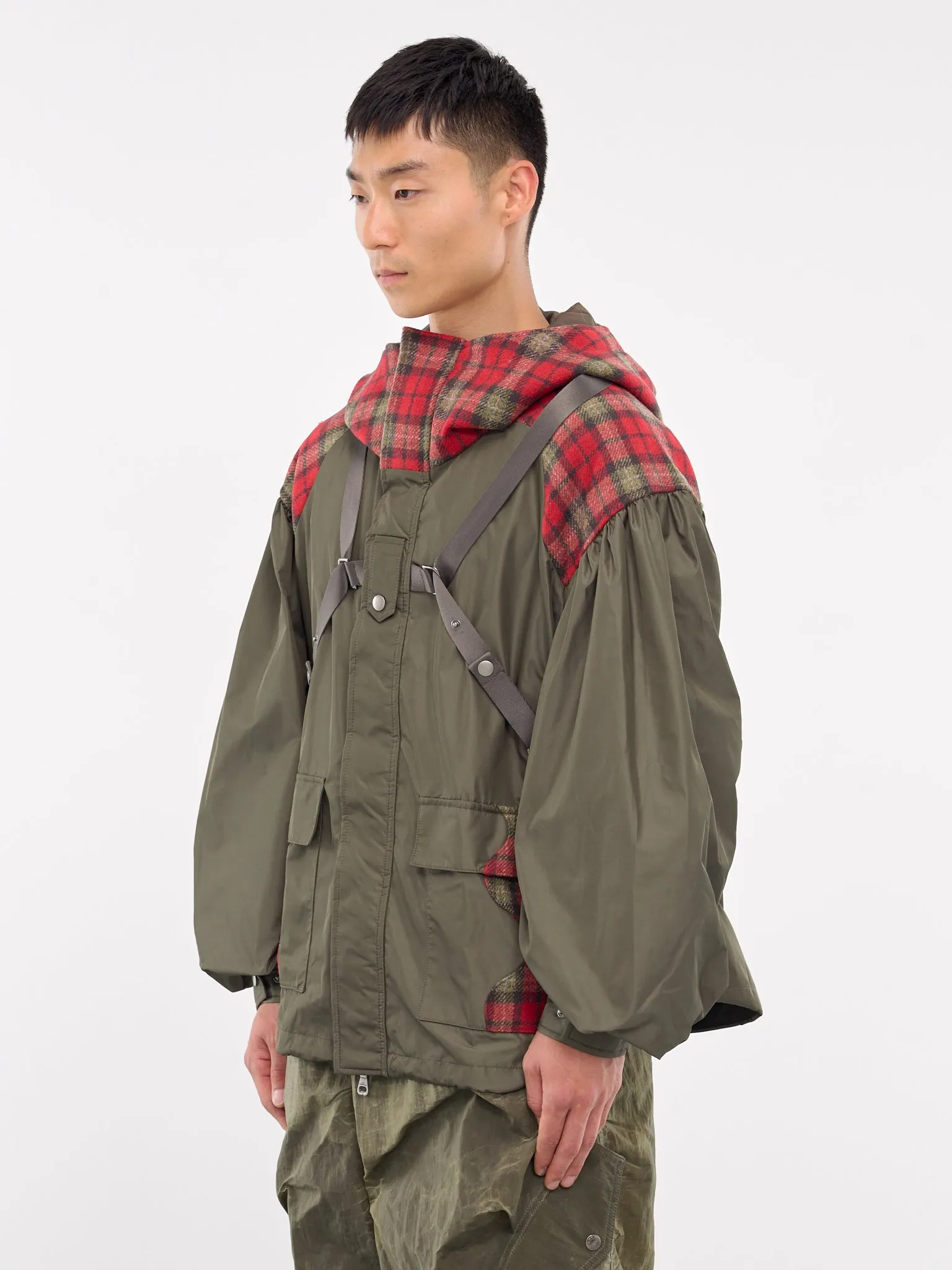 Puff Sleeve Harness Jumper (AWA625U-GREEN)