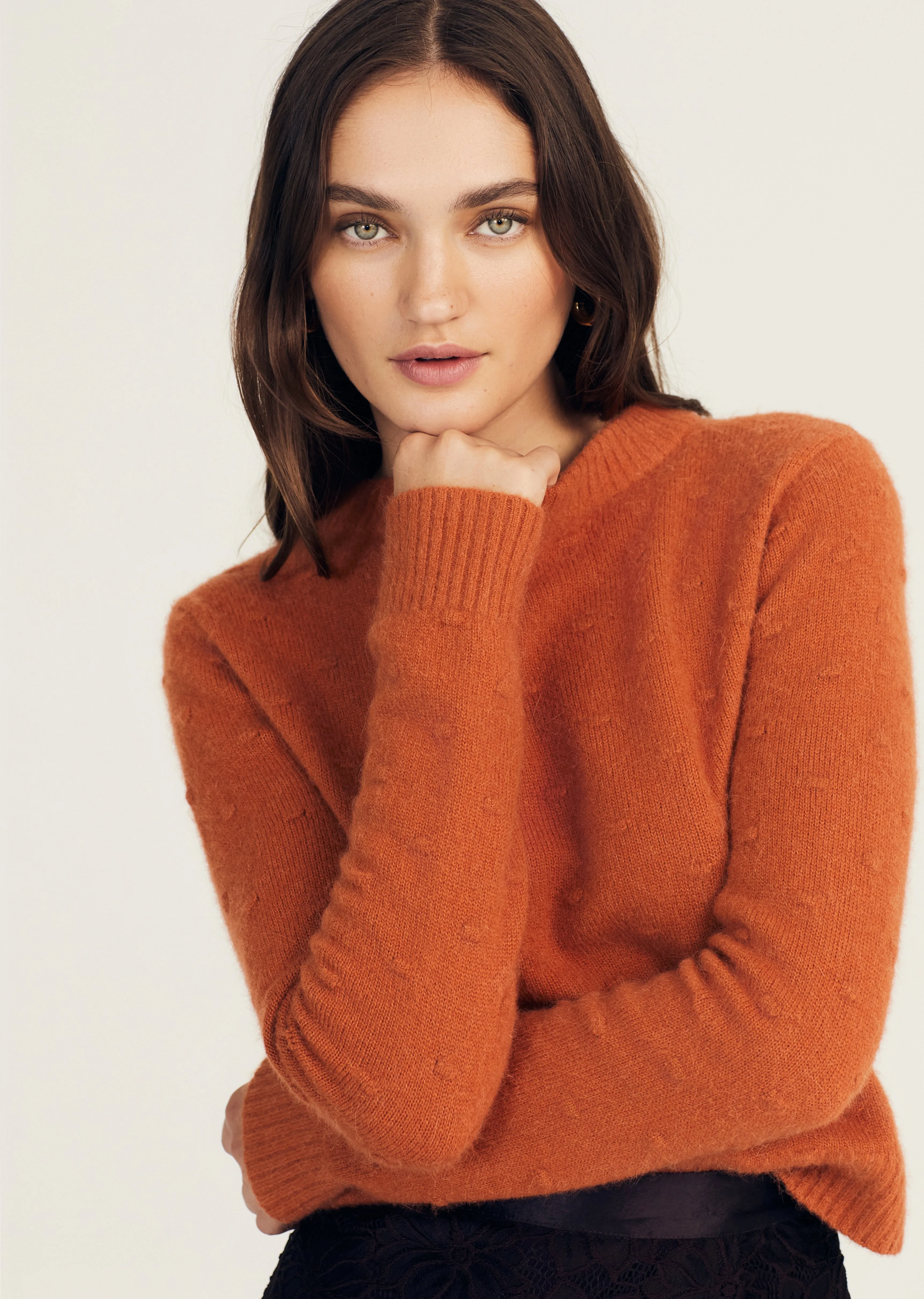Quentin Bubble Knit Sweater - Amber