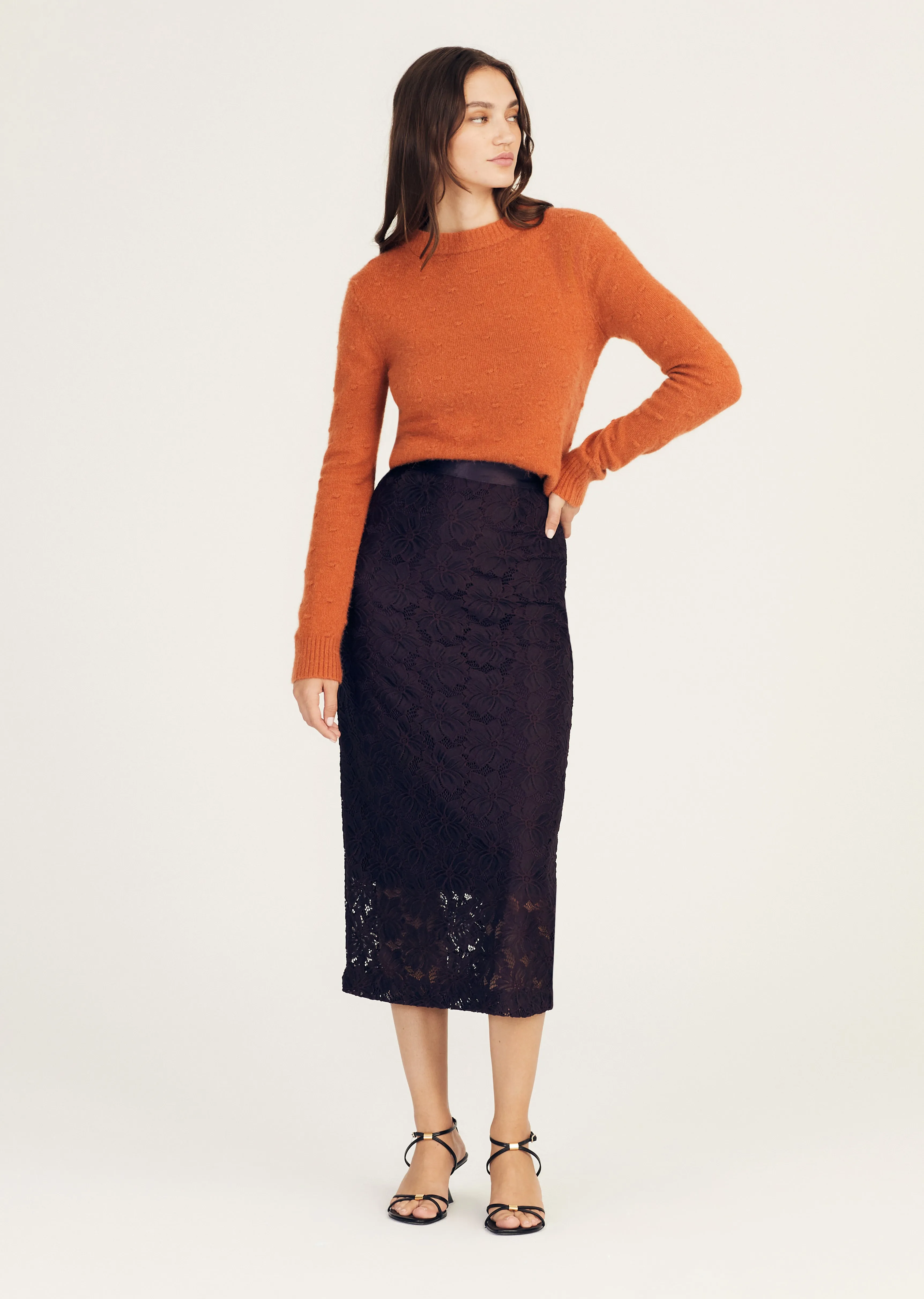 Quentin Bubble Knit Sweater - Amber