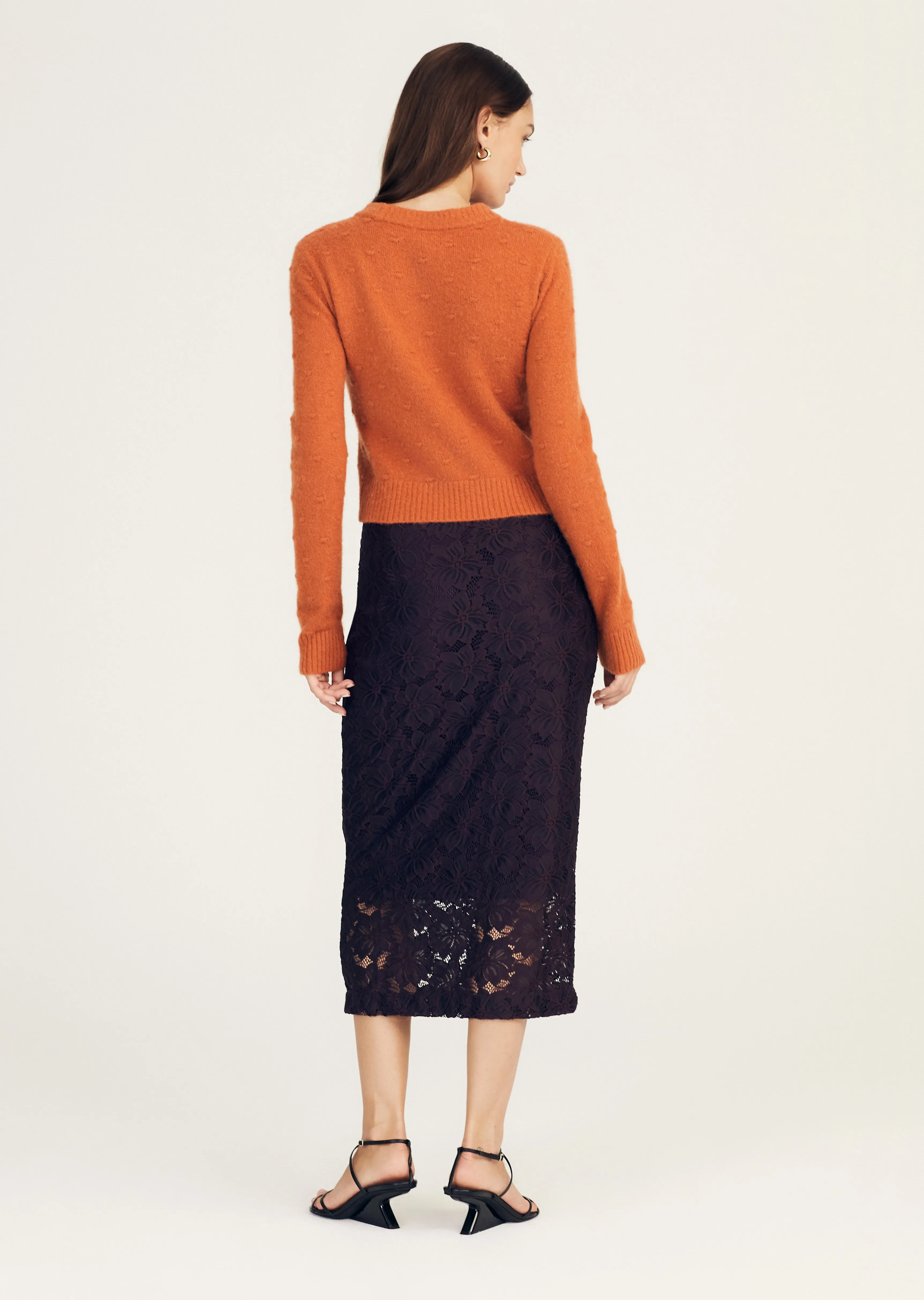 Quentin Bubble Knit Sweater - Amber