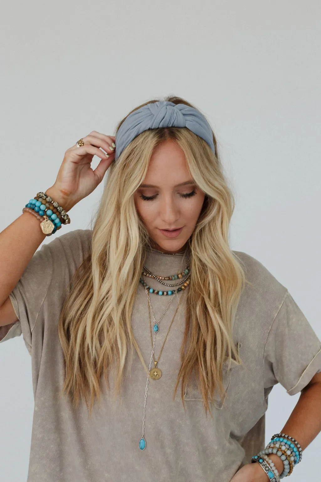 Sail Away Knot Headband - Gray