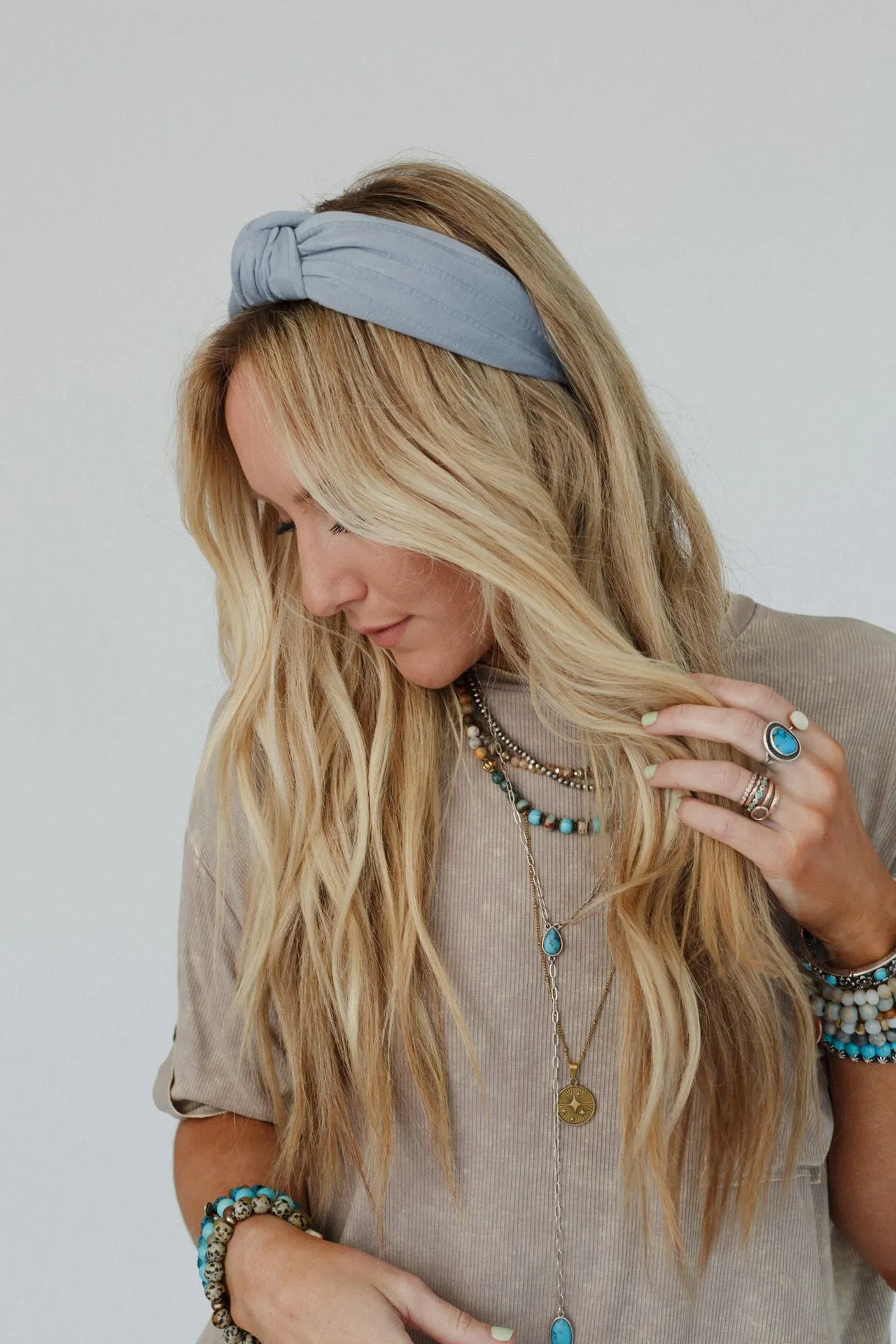 Sail Away Knot Headband - Gray