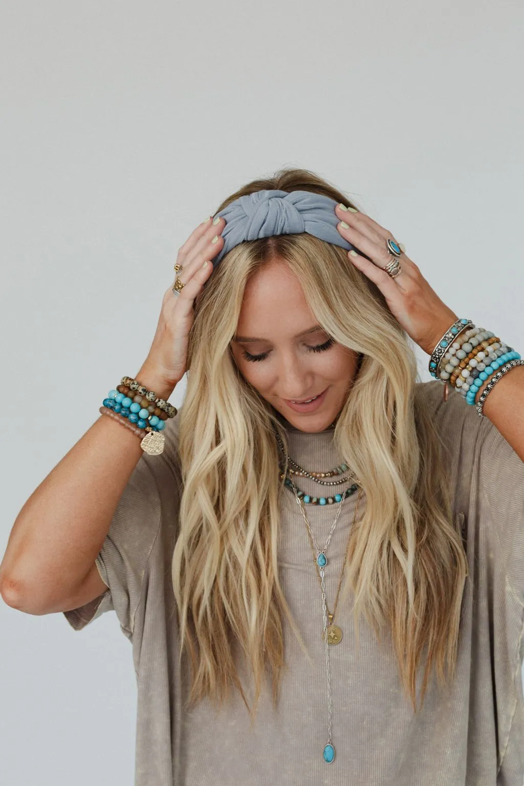 Sail Away Knot Headband - Gray