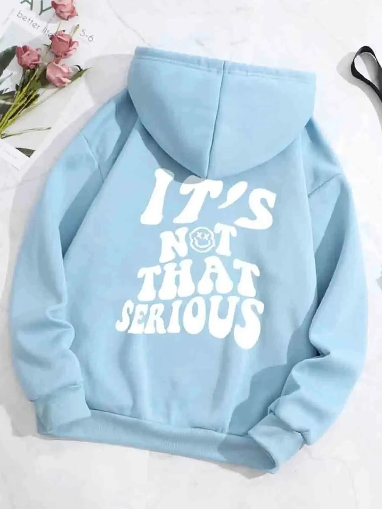 SXV  'Its Not That Serious’ Printed Cool Aesthetic Sweatshirt Hoodie