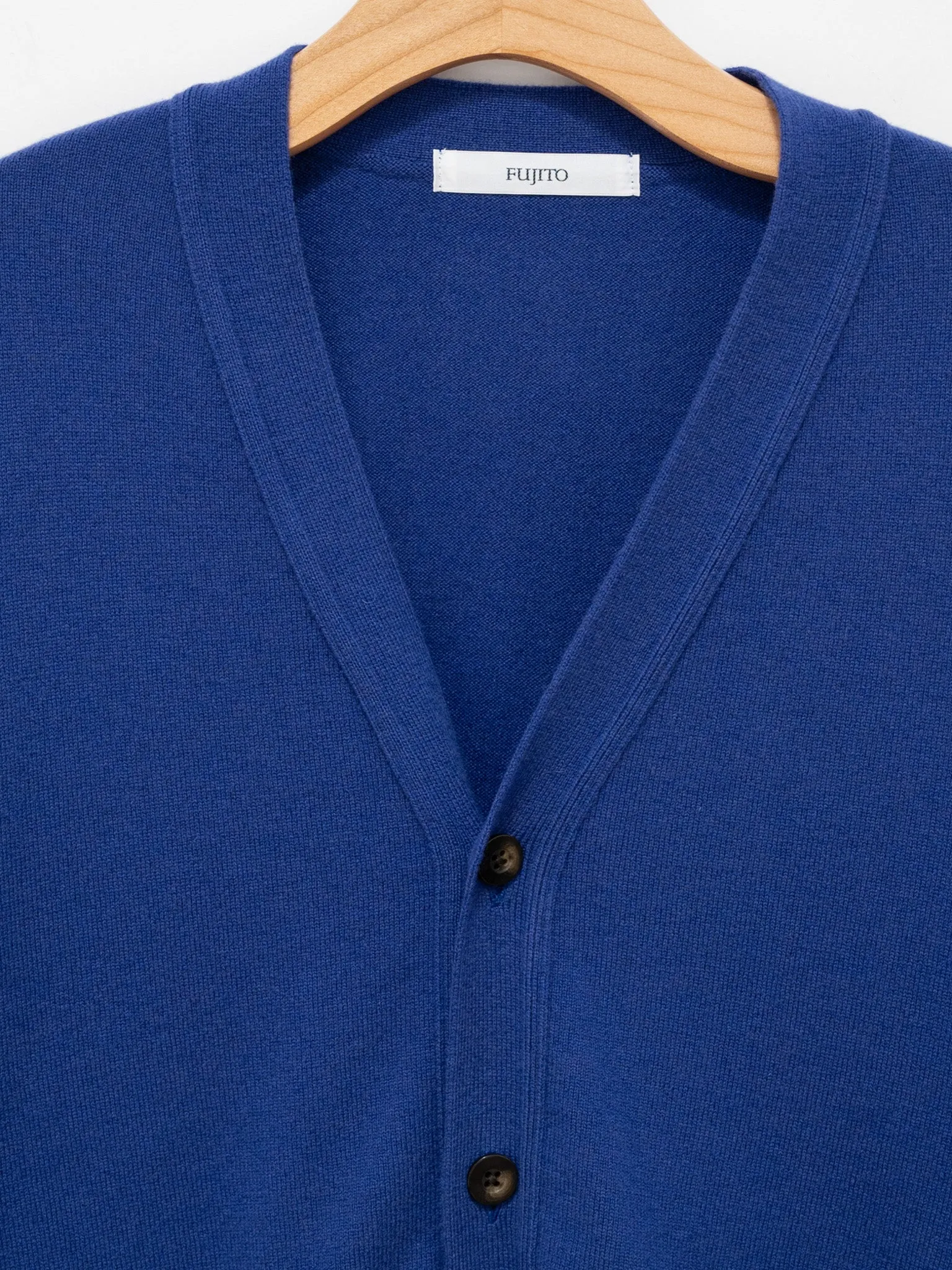 Wool Cashmere Knit Cardigan - Royal Blue
