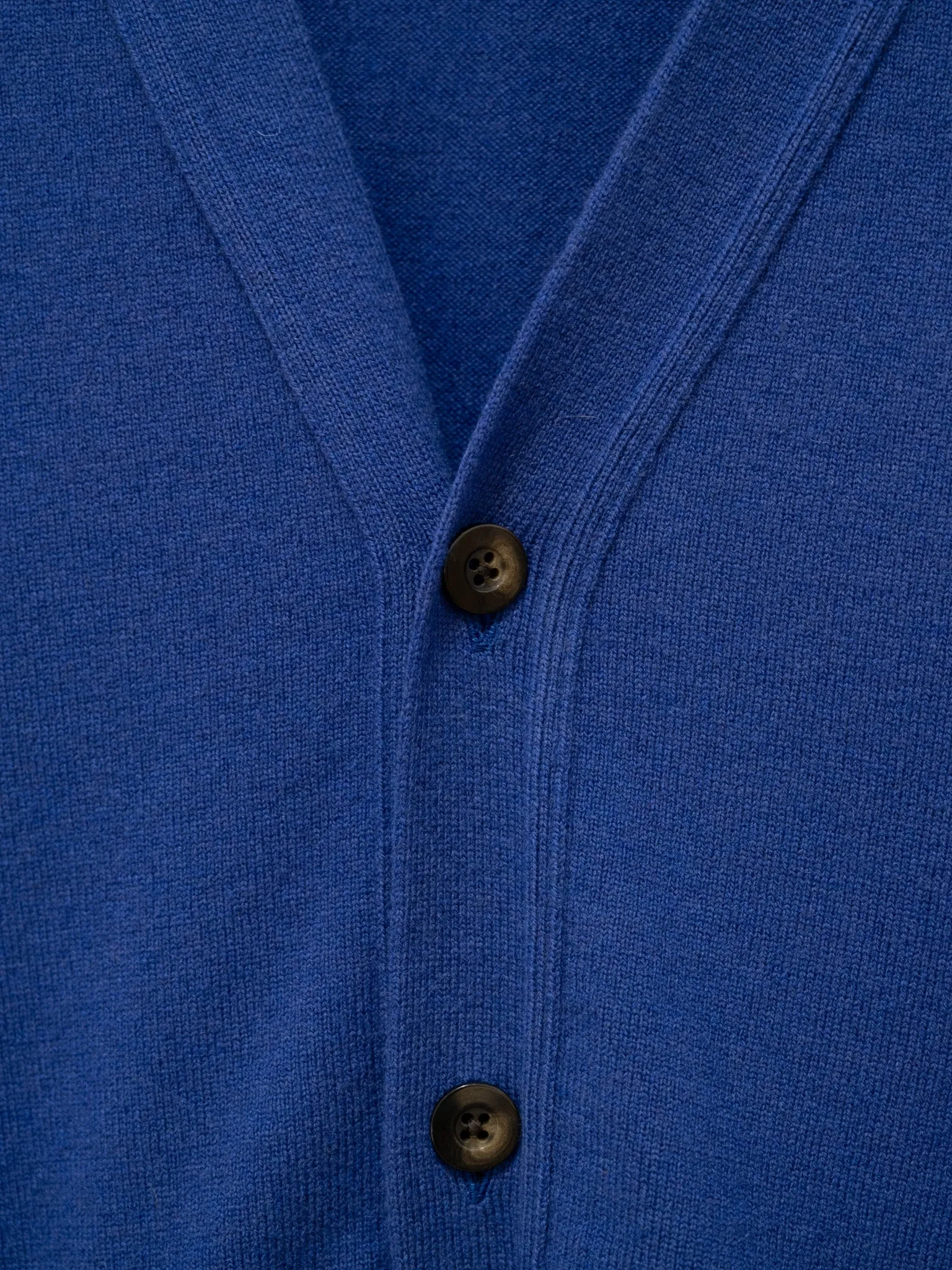 Wool Cashmere Knit Cardigan - Royal Blue