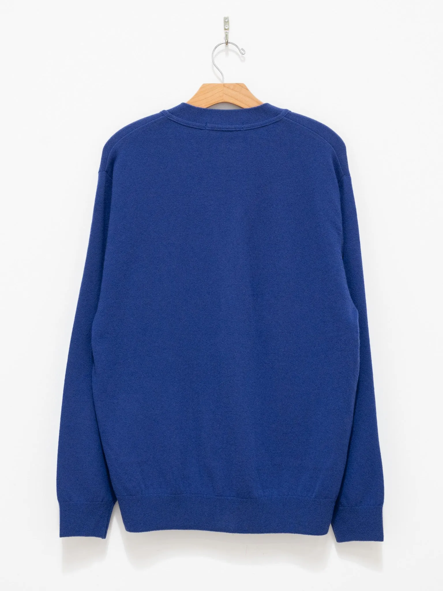 Wool Cashmere Knit Cardigan - Royal Blue