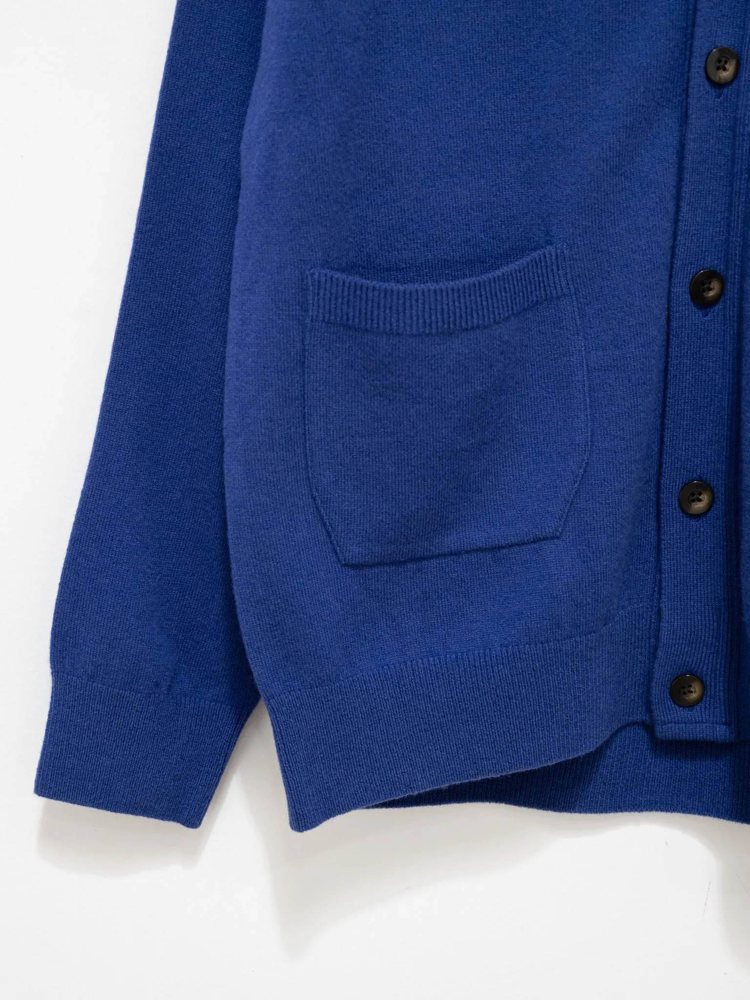 Wool Cashmere Knit Cardigan - Royal Blue