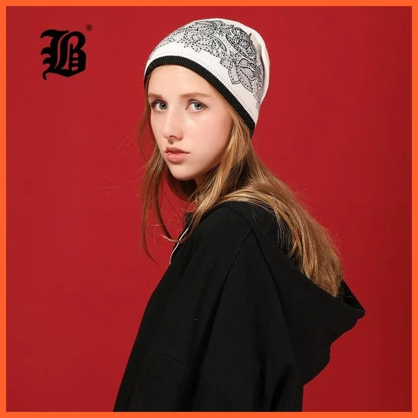 Wool Winter Hat Female Flowers Embroidery Knitted Hats | Warm Gravity Falls Cap Womens Thick Skullies Beanies