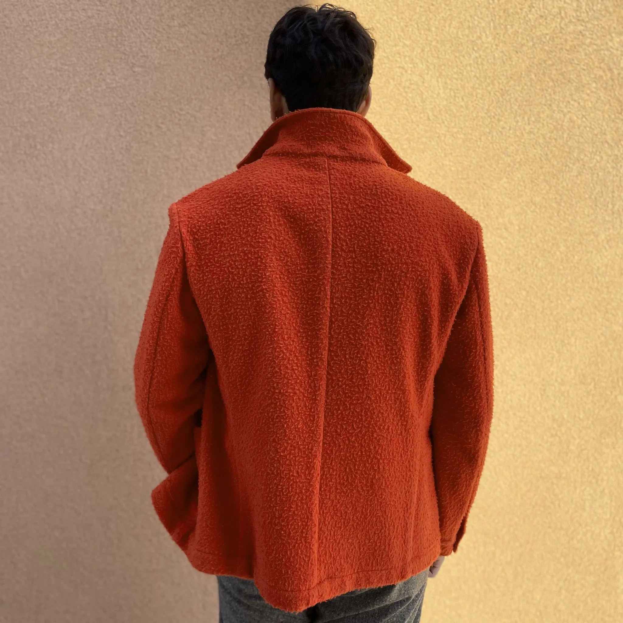 x Sartoria Carrara : chore jacket in Classic Orange Casentino wool [PRE-ORDER BALANCE]
