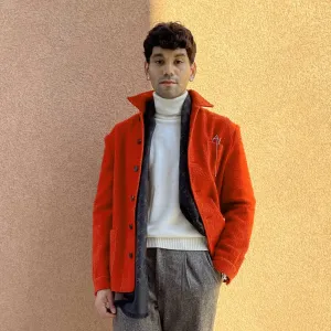 x Sartoria Carrara : chore jacket in Classic Orange Casentino wool [PRE-ORDER BALANCE]